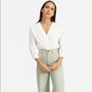Everlane Silky Cotton Lantern Top